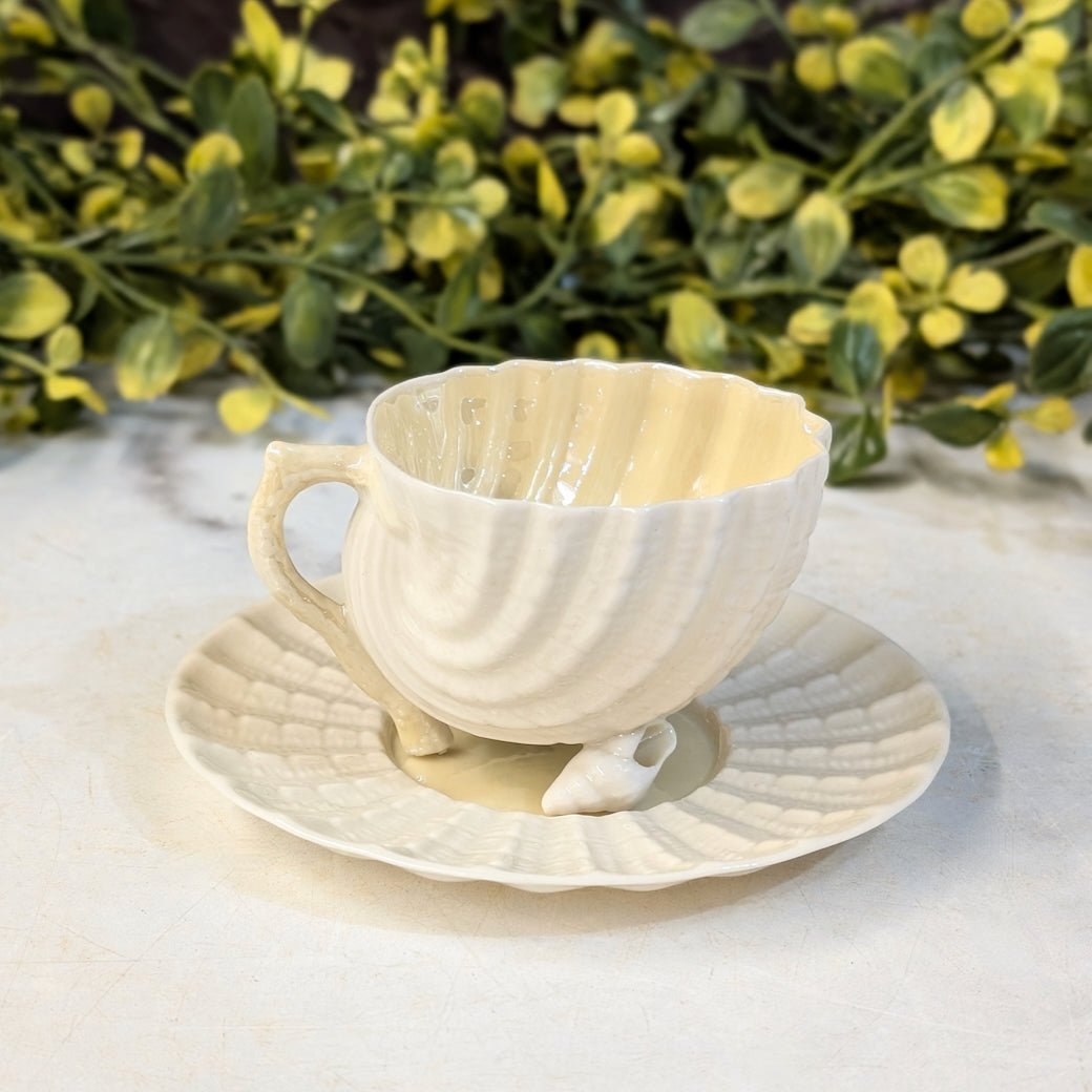 Vintage Beleek Neptune Demitasse Cup & Saucer Pattern - Marmalade Mercantile