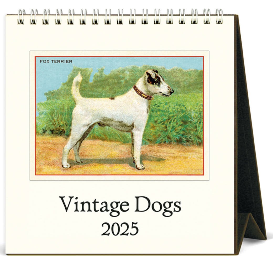 Vintage Dogs 2025 Desk Calendar Marmalade Mercantile