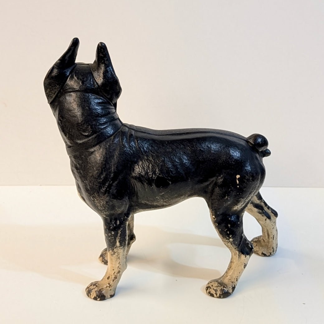 Vintage Hubley Cast Iron Boston Terrier Door Stop - Marmalade Mercantile
