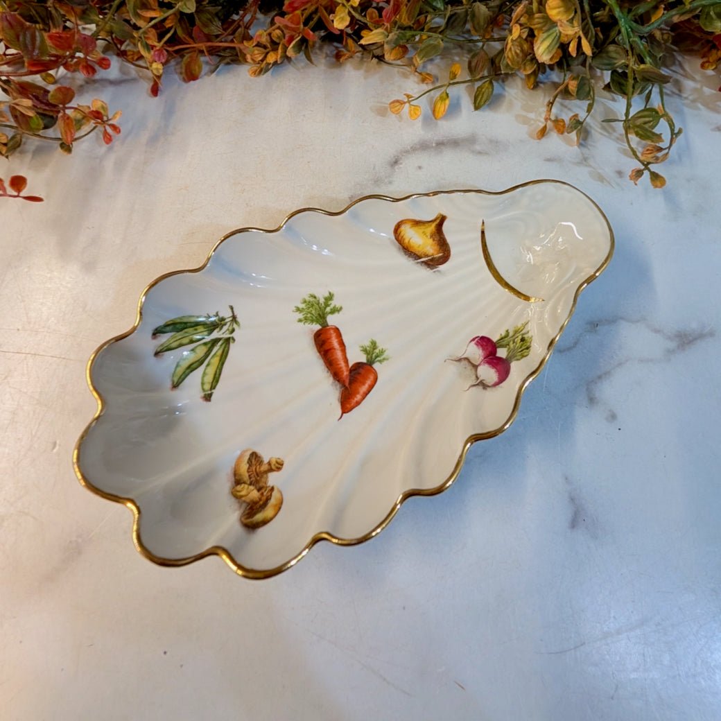 Vintage Louis Lourioux Scalloped Shell Dish "Le Faune" Pattern - Marmalade Mercantile