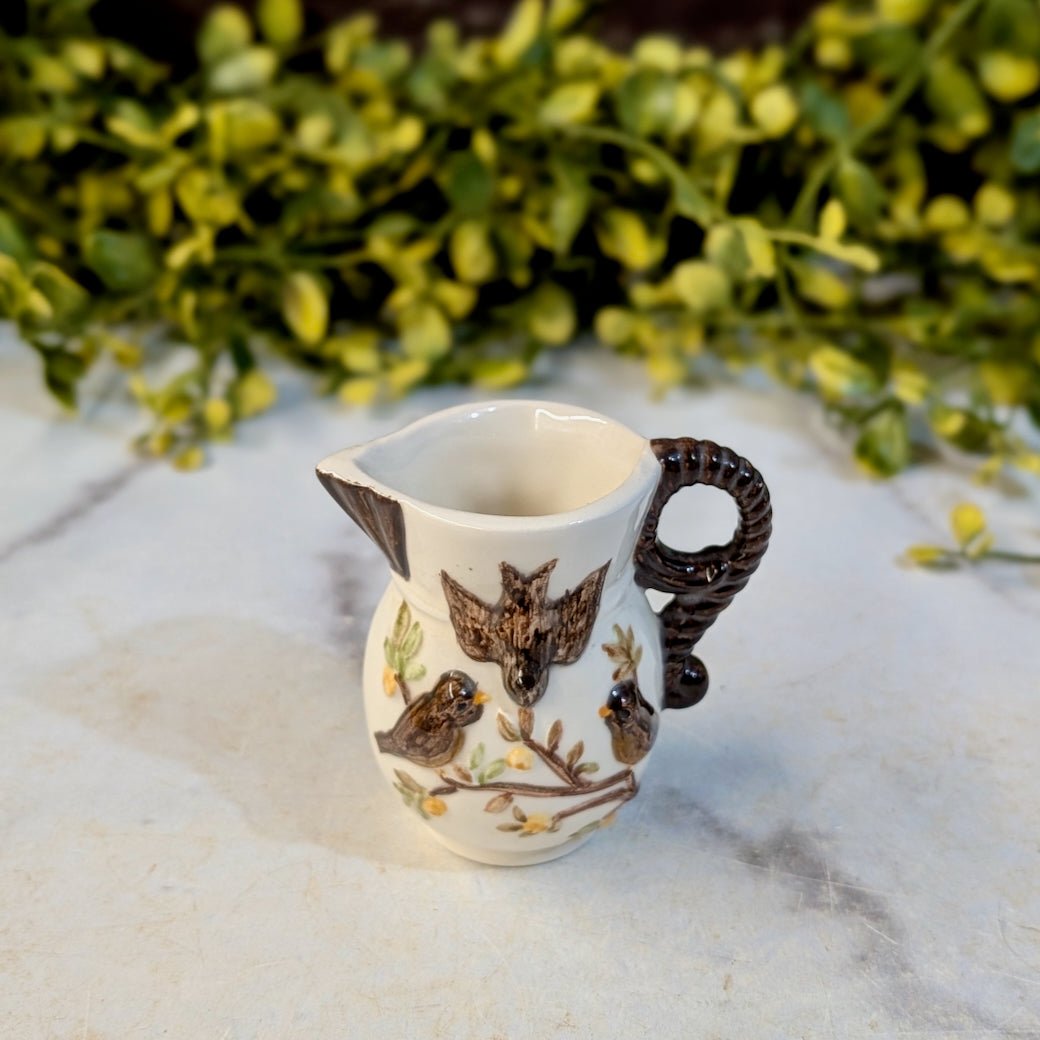 Vintage Miniature Embossed Bird Creamer - Marmalade Mercantile