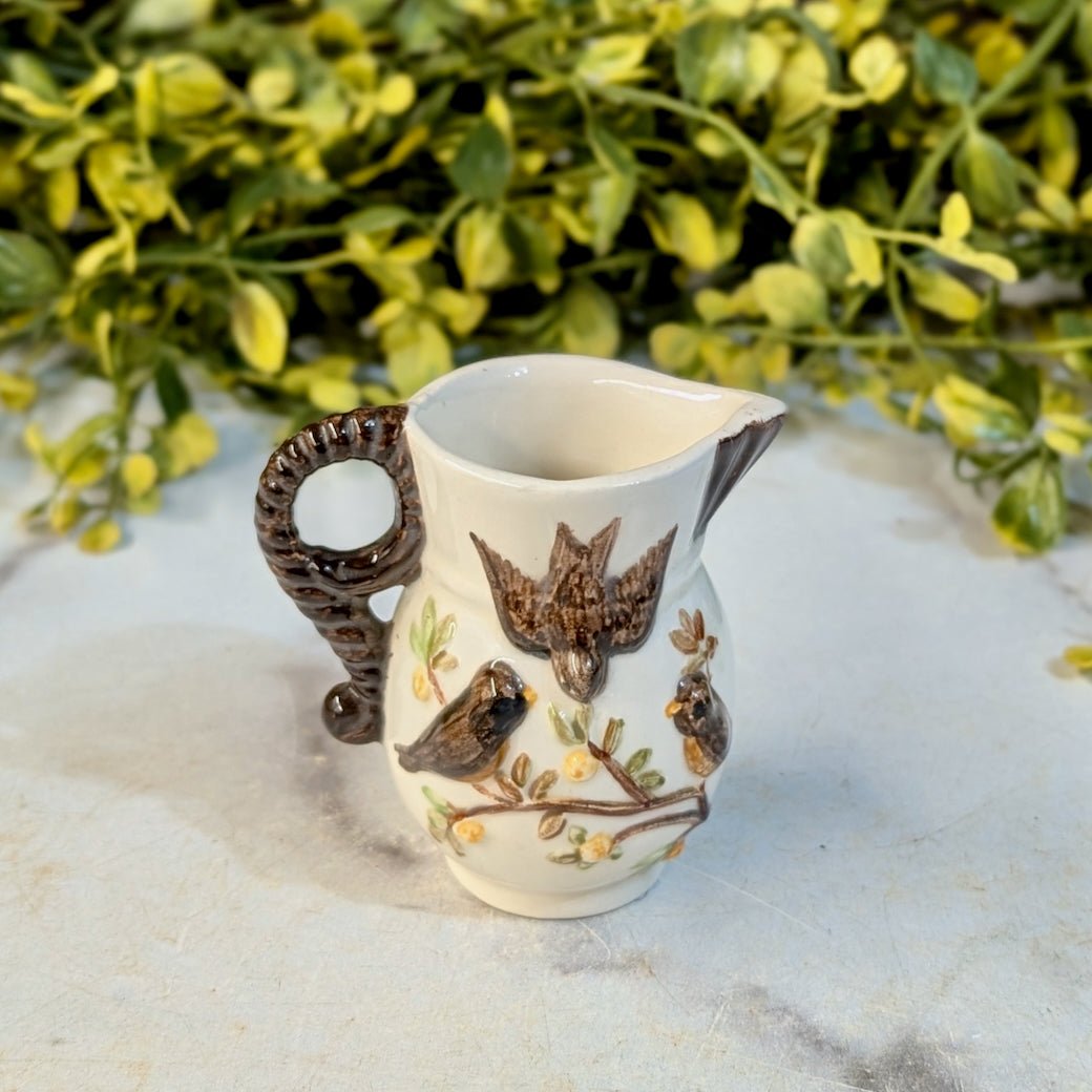 Vintage Miniature Embossed Bird Creamer - Marmalade Mercantile