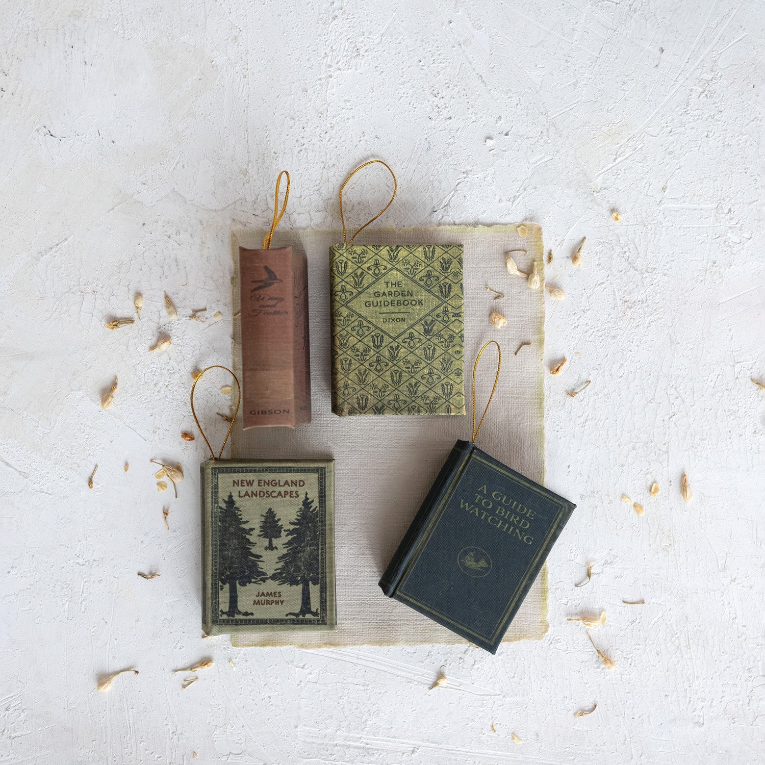 Vintage - Style Faux Book Ornament CHOICE of Four Designs - Marmalade Mercantile
