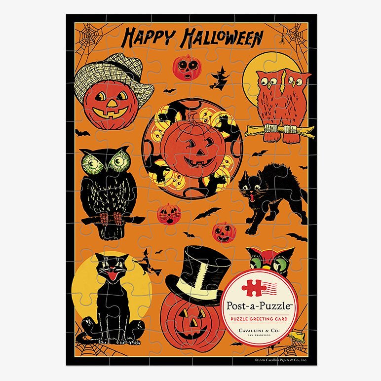 Vintage-Style Halloloween Puzzle Greeting Card - Marmalade Mercantile