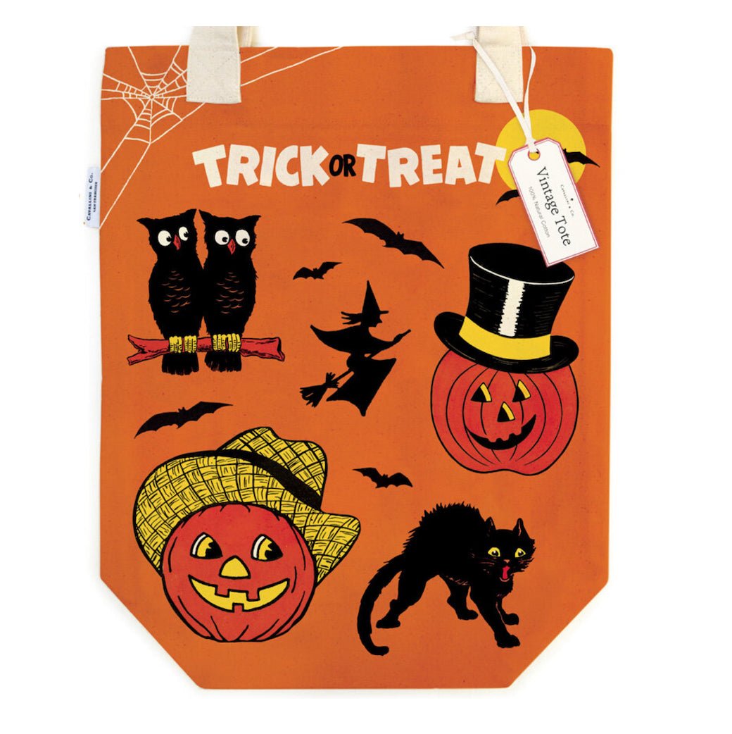 Vintage - Style Trick or Treat Canvas Tote Bag - Marmalade Mercantile