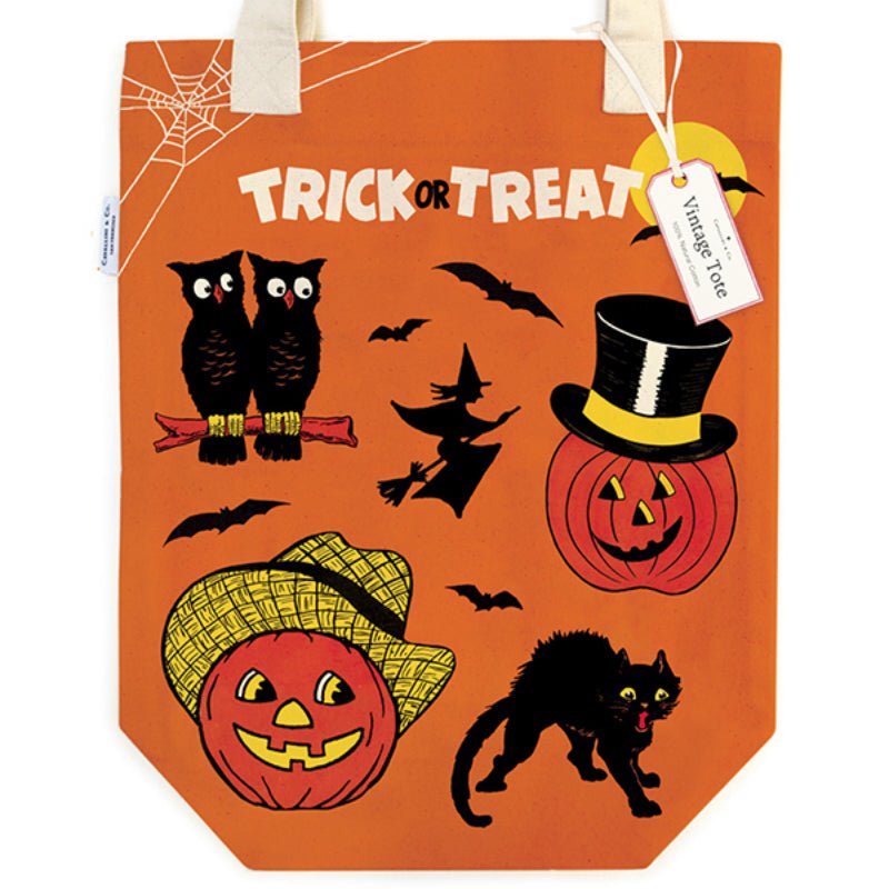 Vintage - Style Trick or Treat Canvas Tote Bag - Marmalade Mercantile