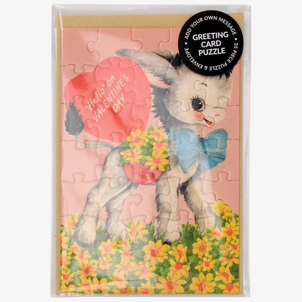 Vintage Style Valentine Puzzle Card - Marmalade Mercantile