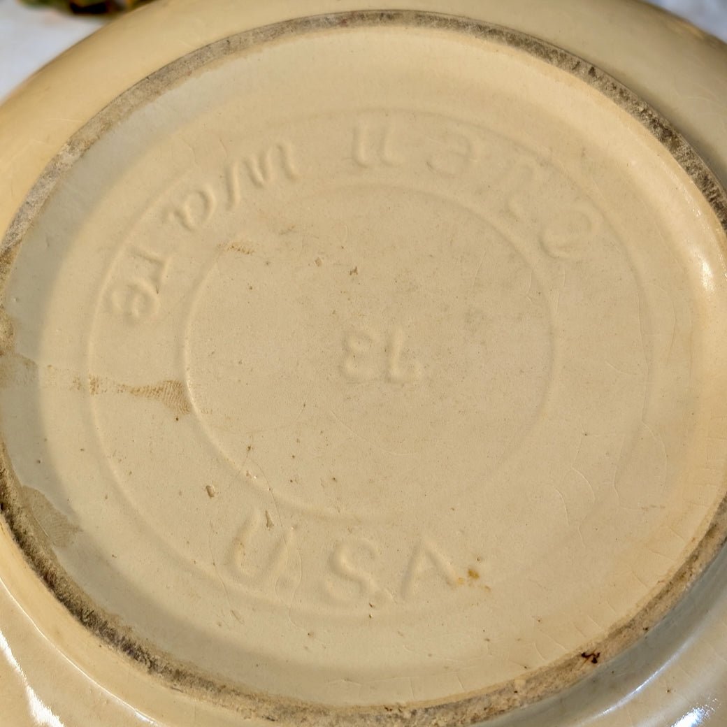 Vintage Watt Pottery Salad Bowl Apple Pattern - Marmalade Mercantile