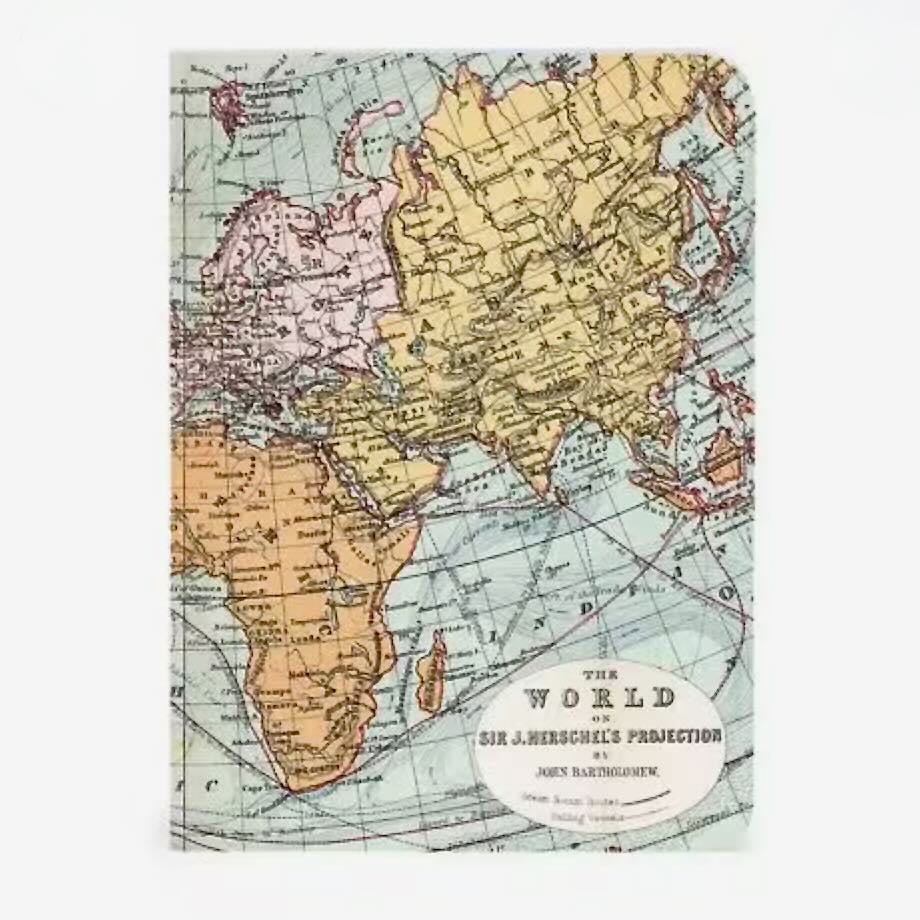 Vintage World Maps Mini Pocket Notebooks Set of 3 - Marmalade Mercantile
