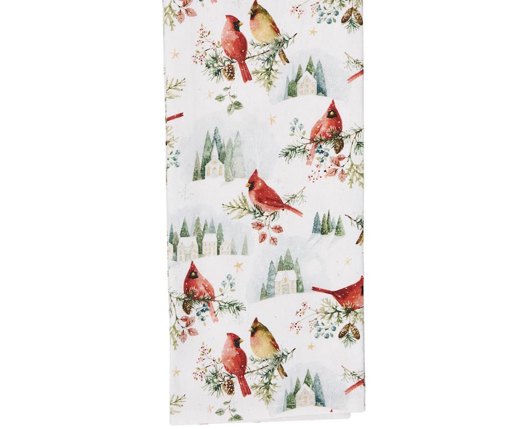 Winter Cardinals 100% Cotton Kitchen Towel - Marmalade Mercantile