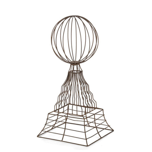 Wire Garden Finial with Topiary Orb Frame - Marmalade Mercantile