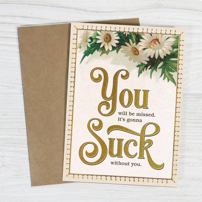You Suck Funny Retirement Card - Marmalade Mercantile
