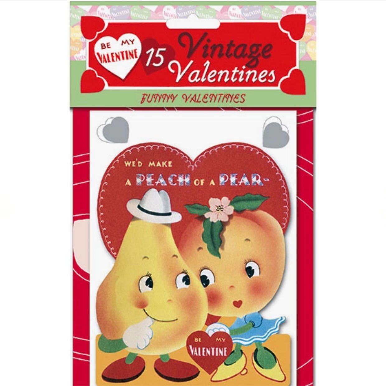 15 Assorted Vintage Reproduction Funny Die Cut Valentines