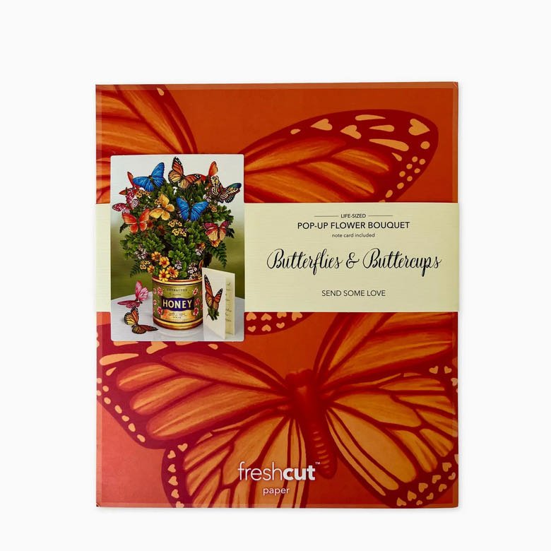 3-D Life-Sized Pop Up Bouquet Greeting Card Butterflies & Buttercups - Marmalade Mercantile