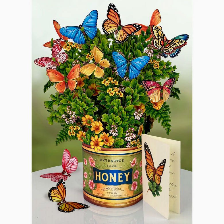 3-D Life-Sized Pop Up Bouquet Greeting Card Butterflies & Buttercups - Marmalade Mercantile