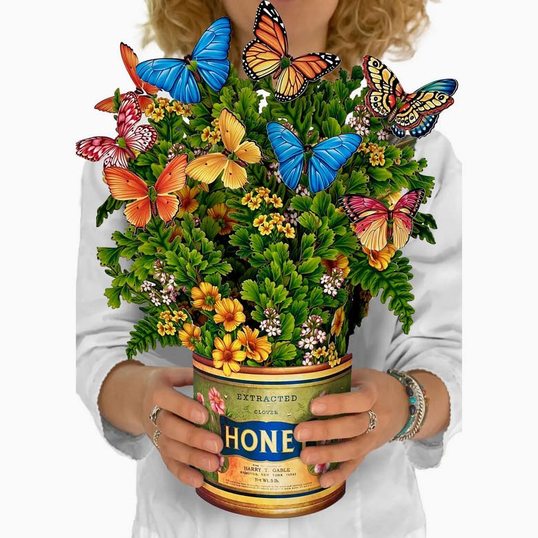 3-D Life-Sized Pop Up Bouquet Greeting Card Butterflies & Buttercups - Marmalade Mercantile