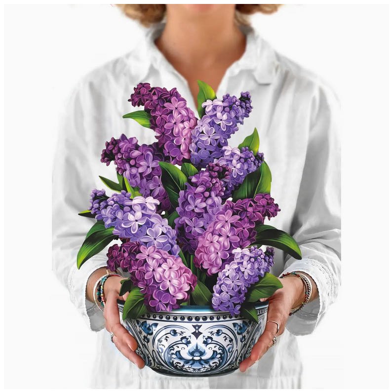 3-D Life-Sized Pop Up Greeting Card Garden Lilacs - Marmalade Mercantile