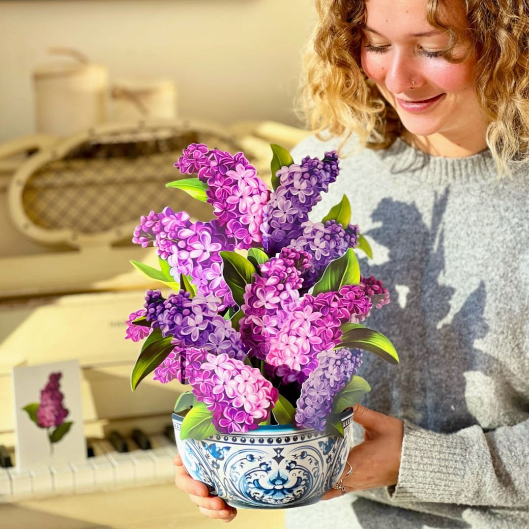3-D Life-Sized Pop Up Greeting Card Garden Lilacs - Marmalade Mercantile