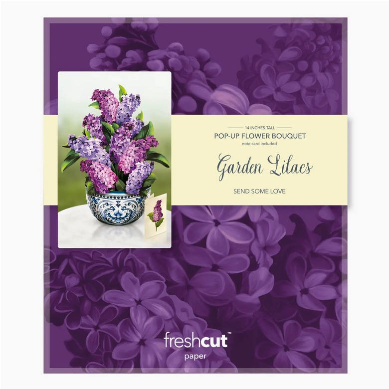 3-D Life-Sized Pop Up Greeting Card Garden Lilacs - Marmalade Mercantile