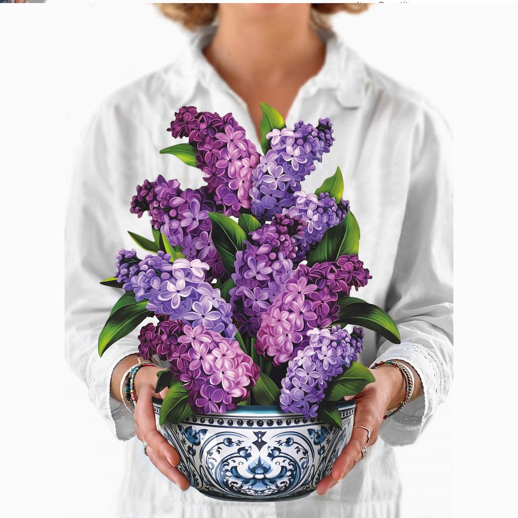 3-D Life-Sized Pop Up Greeting Card Garden Lilacs - Marmalade Mercantile