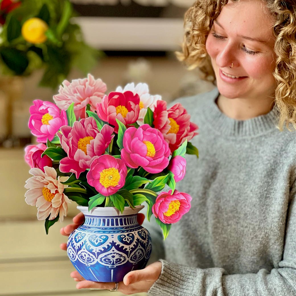 3-D Life-Sized Pop Up Greeting Card Peony Paradise - Marmalade Mercantile