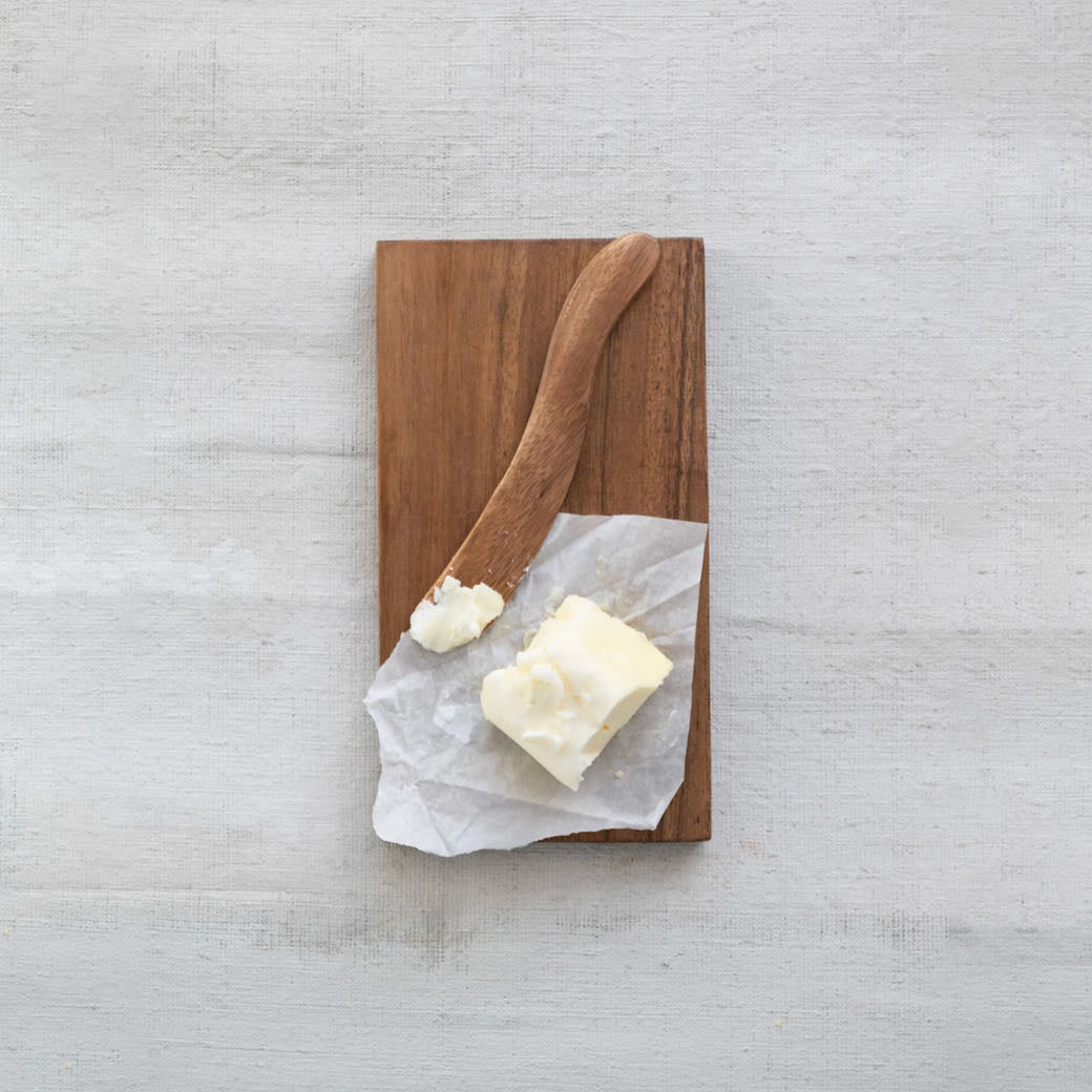 Acacia Wood Cheese/Cutting Board with Canape Knife Set - Marmalade Mercantile