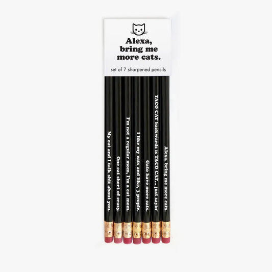 Alexa, Bring Me More Cats Set of Seven Pencils - Marmalade Mercantile