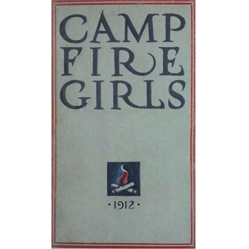 Antique 1912 Reprint Camp Fire Girls Manual - Marmalade Mercantile