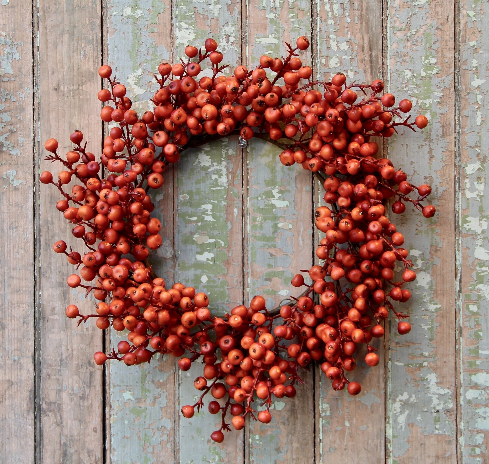 Autumn Harvest Orange Cranberries Candle Ring or Wreath - Marmalade Mercantile