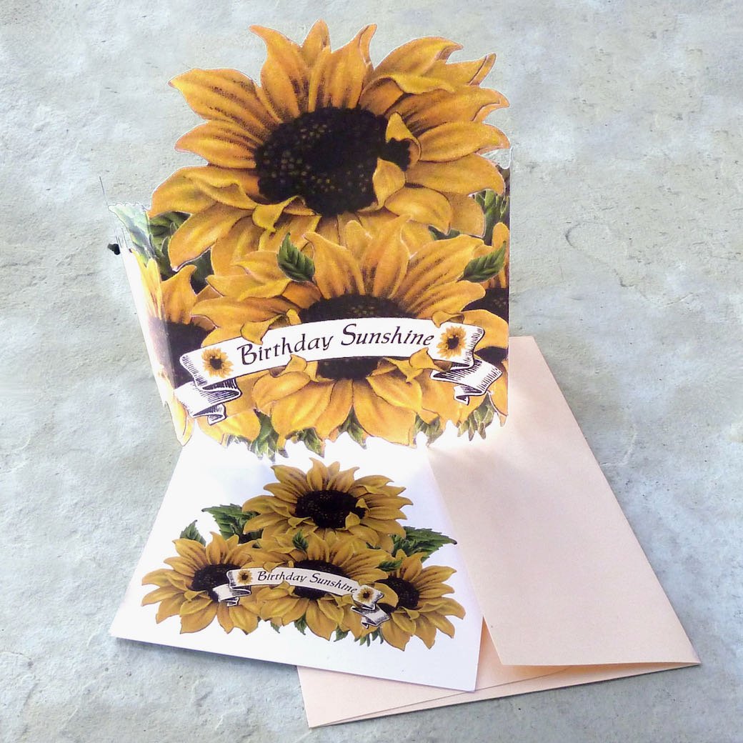 Birthday Sunshine Sunflower Wearable Mailable Paper Tiara Greeting Card - Marmalade Mercantile