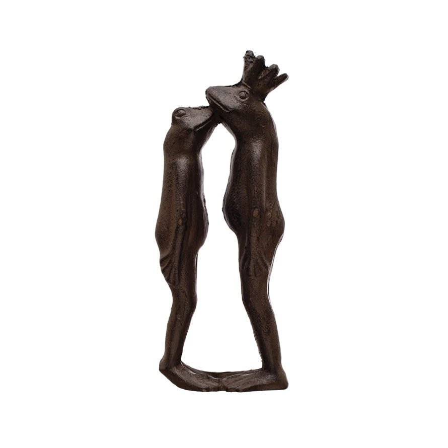 Cast Iron Kissing Frog Prince Figure - Marmalade Mercantile