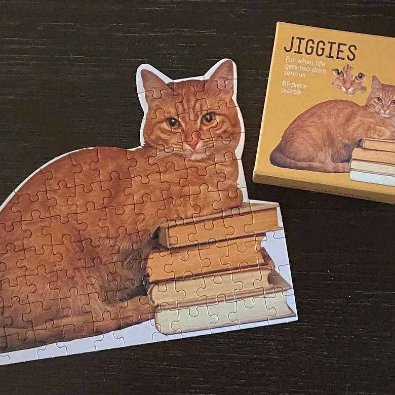 Cat Reader Jiggie Jigsaw Puzzle - Marmalade Mercantile