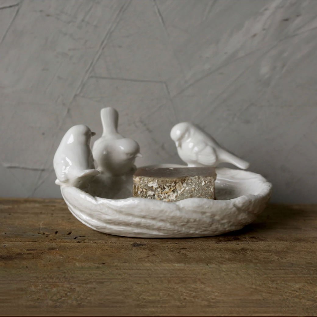 Ceramic Leaf Dish with Bird - Marmalade Mercantile
