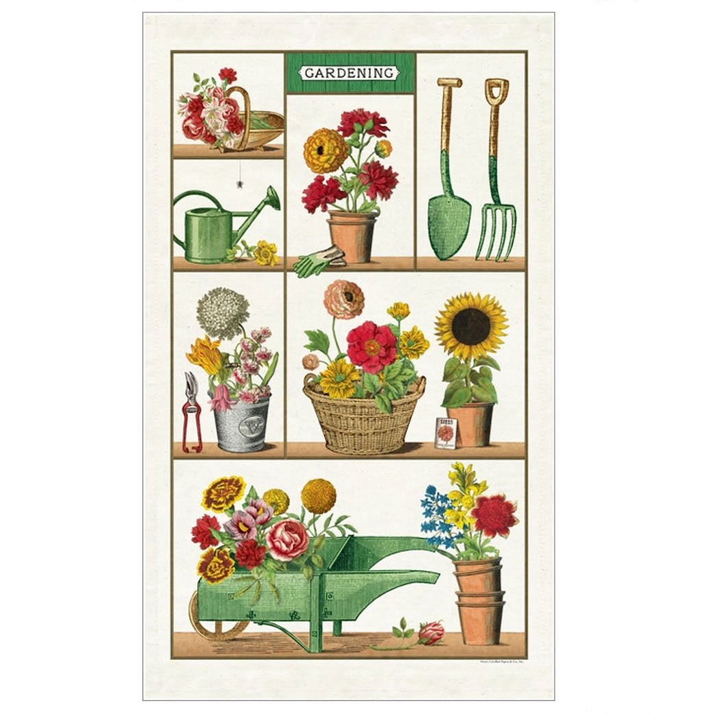 Colorful 100% Cotton Gardening Tea Towel - Marmalade Mercantile