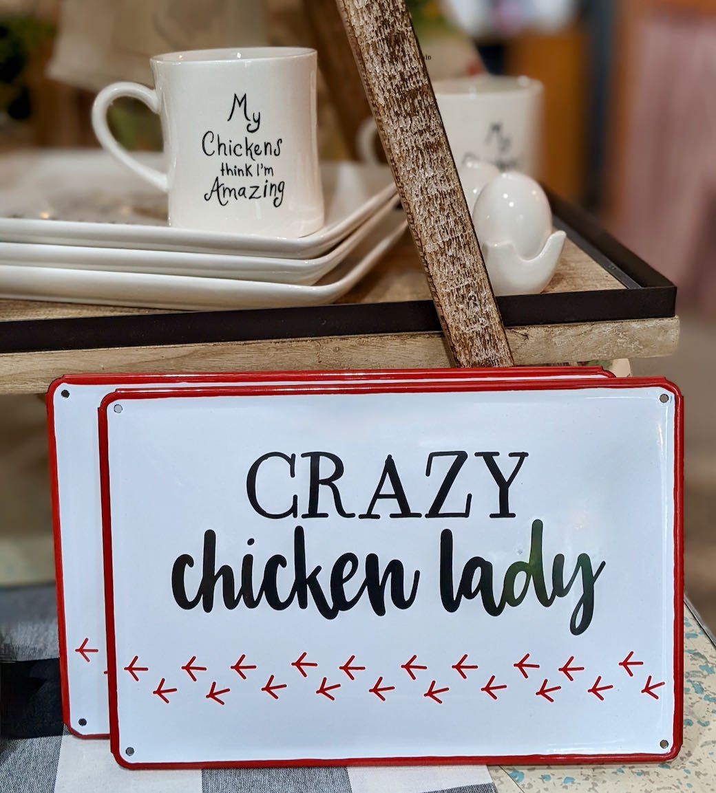 Crazy Chicken Lady Enameled Wall Decor - Marmalade Mercantile