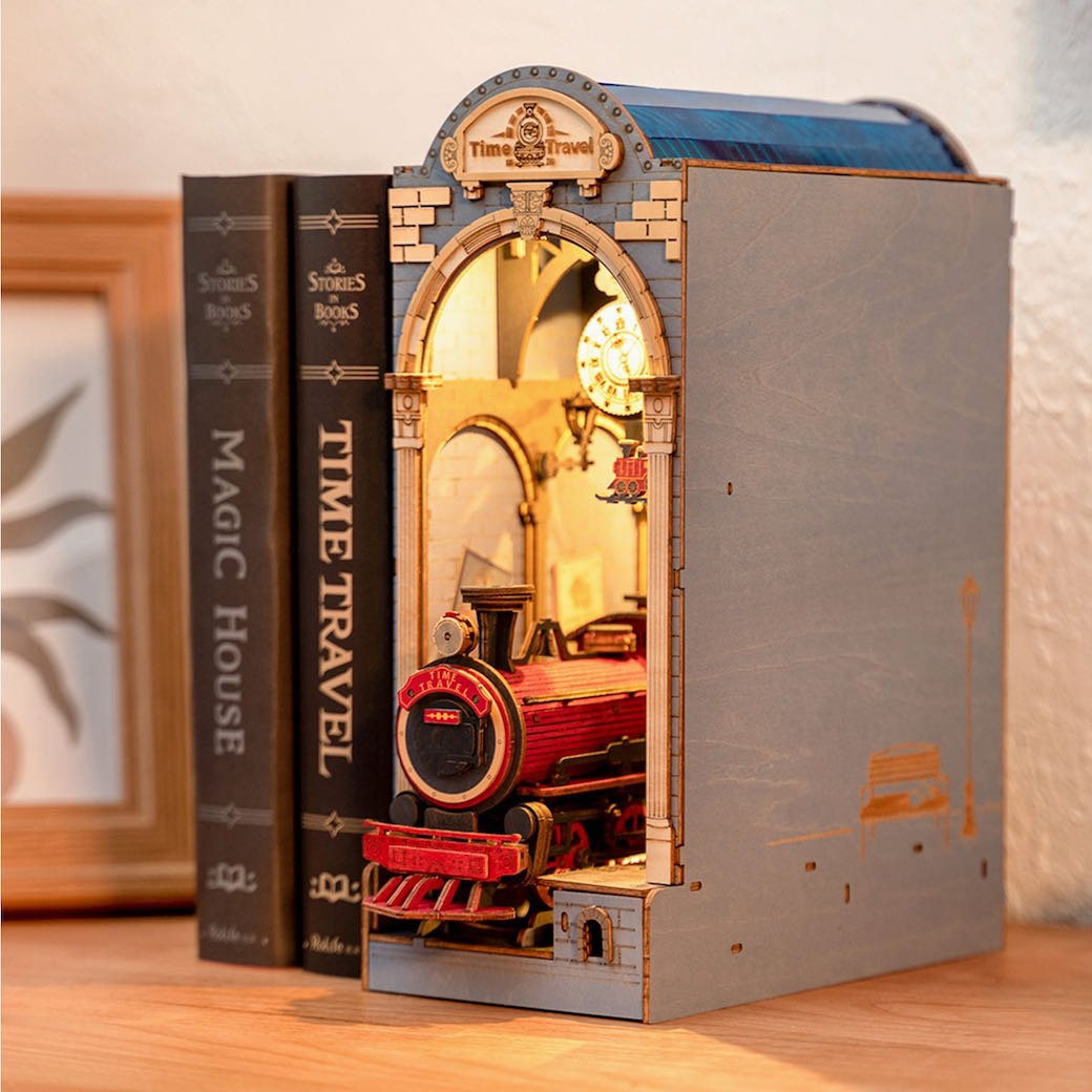 DIY Miniature House Book Nook Bookend Time Travel - Marmalade Mercantile