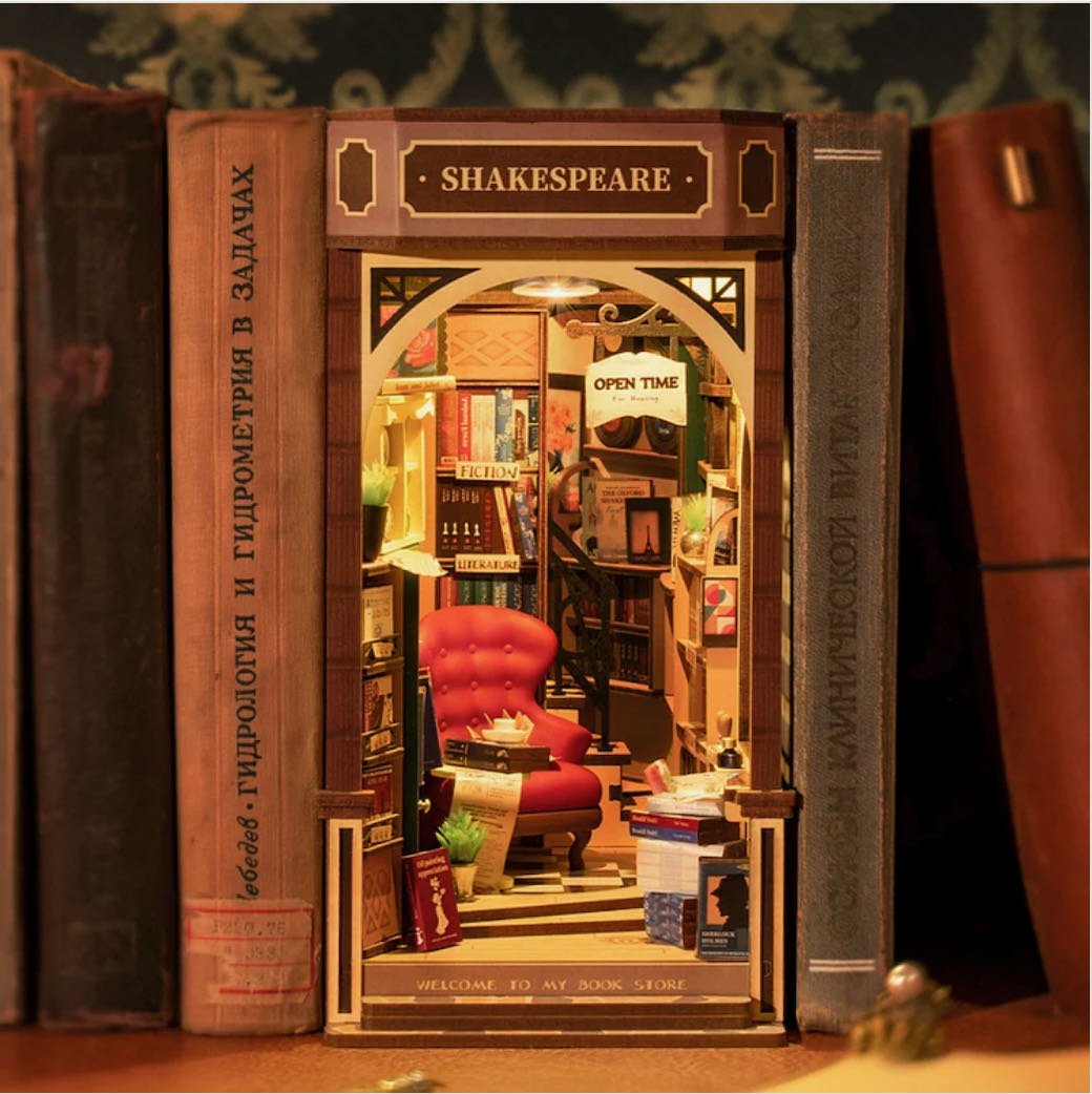 DIY Miniature House Book Nook Kit Bookstore - Marmalade Mercantile