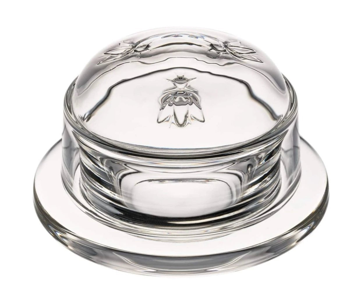Embossed Glass French Napoleonic Bee Butter or Jam Keeper - Marmalade Mercantile
