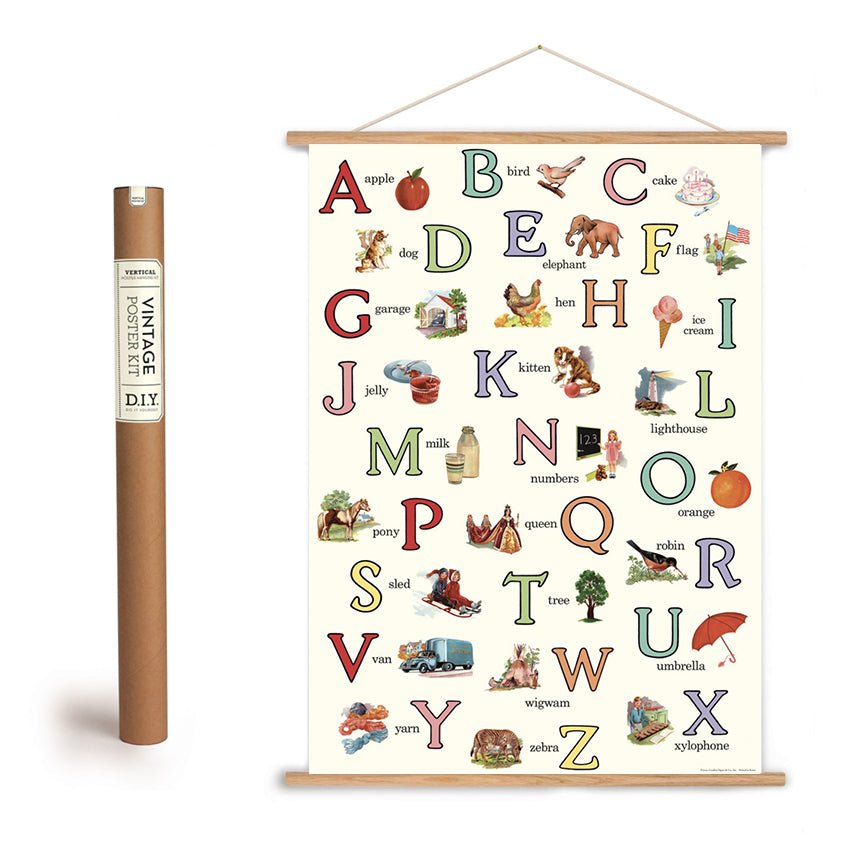 English ABCs Poster with Hanging Kit - Marmalade Mercantile