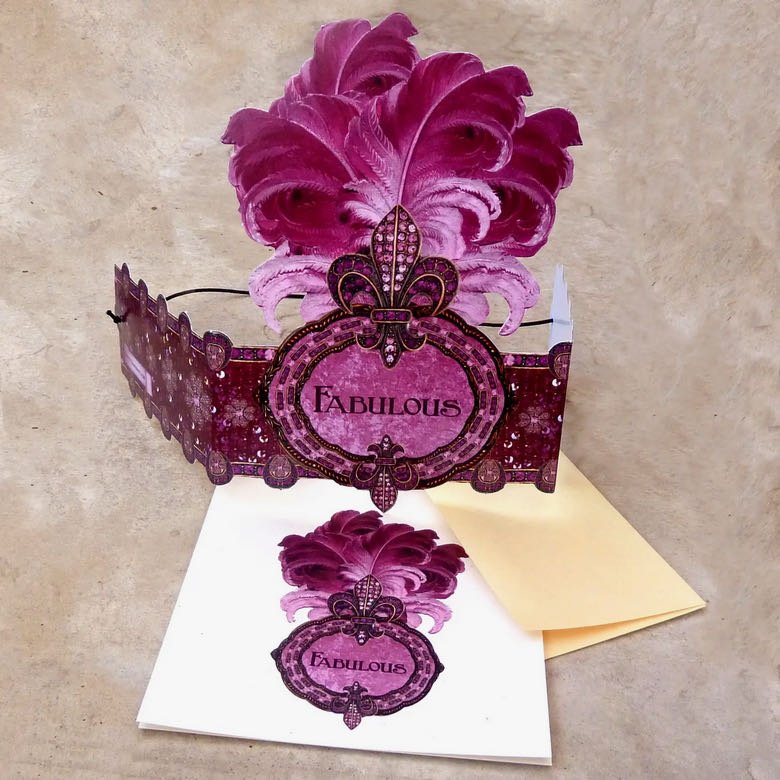 Fabulous Feathers Wearable Tiara Greeting Card - Marmalade Mercantile