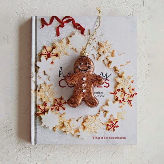 Glittered Glass Gingerbread Man Christmas Ornament - Marmalade Mercantile