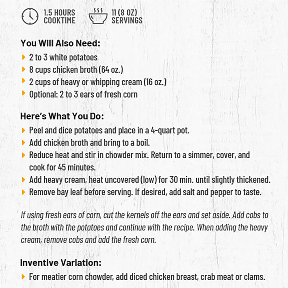 Illinois Prairie Corn Chowder Mix - Marmalade Mercantile