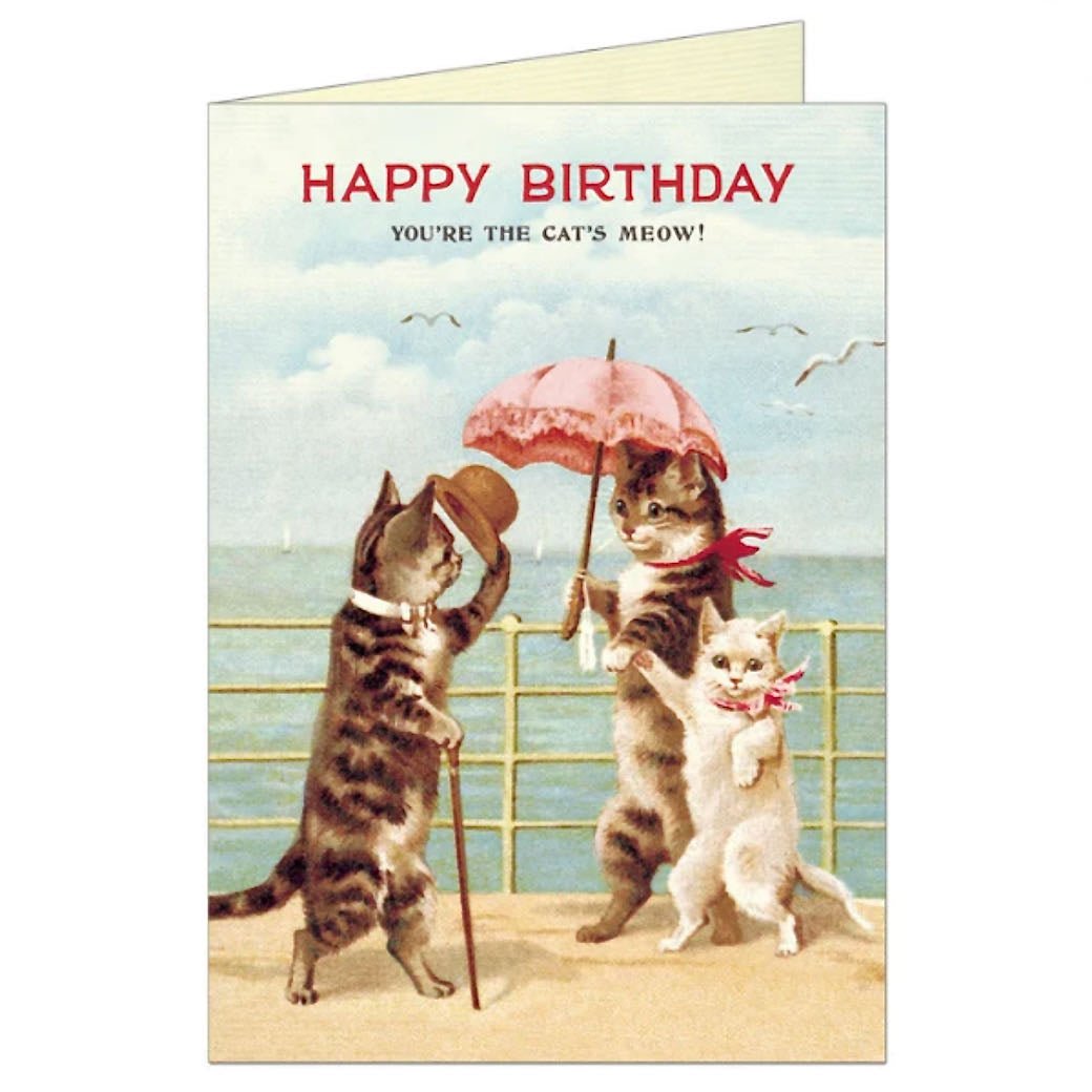 Kitties Happy Birthday Greeting Card You're the Cat's Meow - Marmalade Mercantile