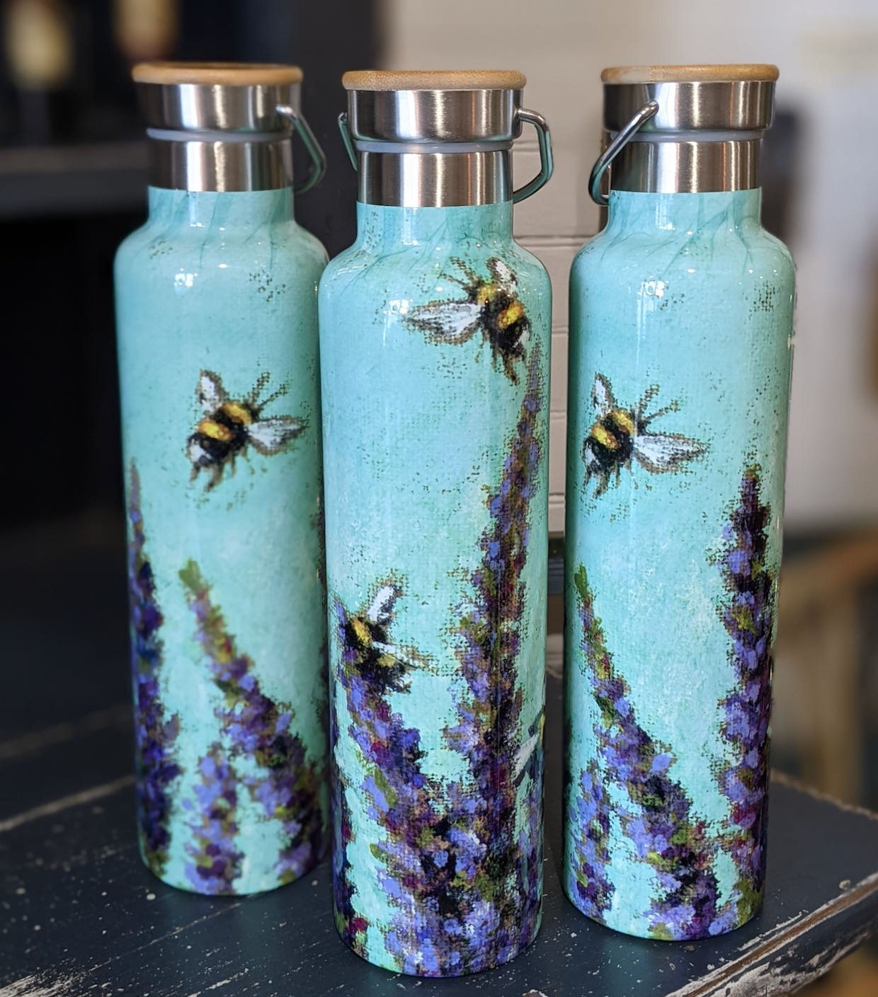 Lavender & Honeybees 25oz Insulated Stainless Steel Water Bottle - Marmalade Mercantile