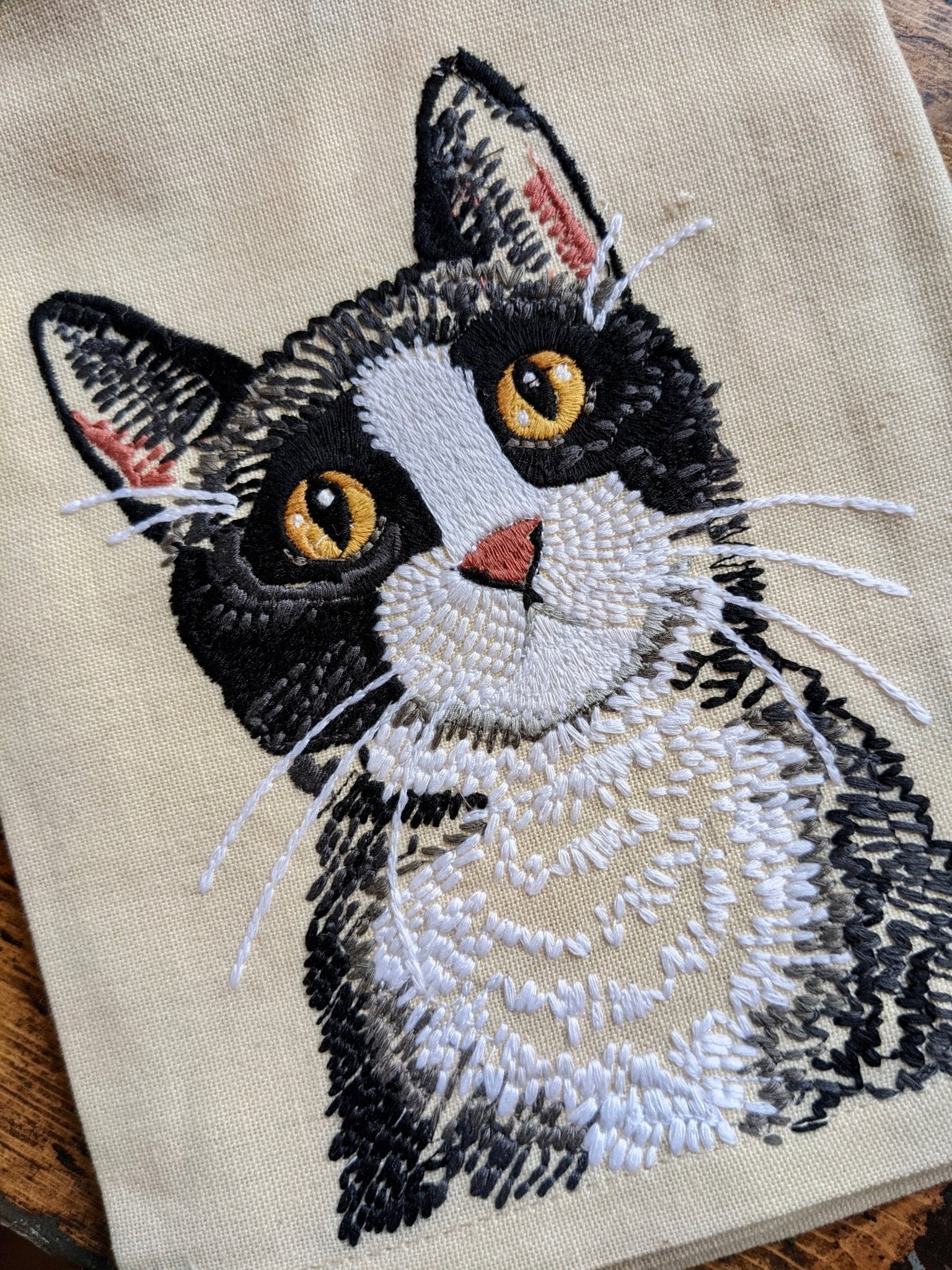 Less People More Cats Embroidered Tea Towel - Marmalade Mercantile