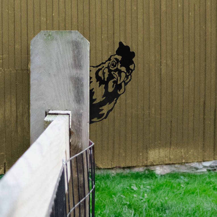 Outdoor Metal Garden Art Cut-Out Chicken - Marmalade Mercantile