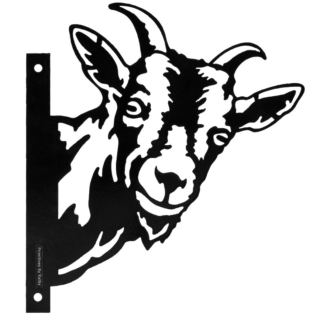 Outdoor Metal Garden Art Cut Out Goat Sign - Marmalade Mercantile