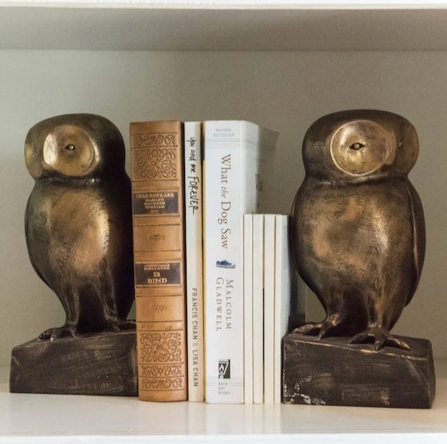 Pair of Cast Resin Owl Bookends - Marmalade Mercantile