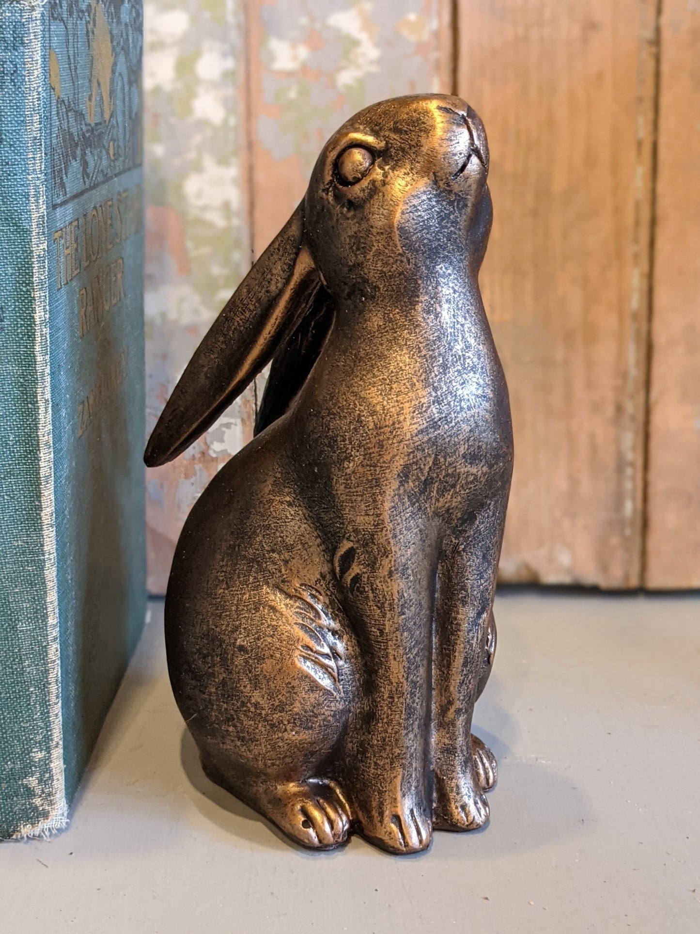 Pair of Springtime Bunny Bookends with Bronze Finish - Marmalade Mercantile