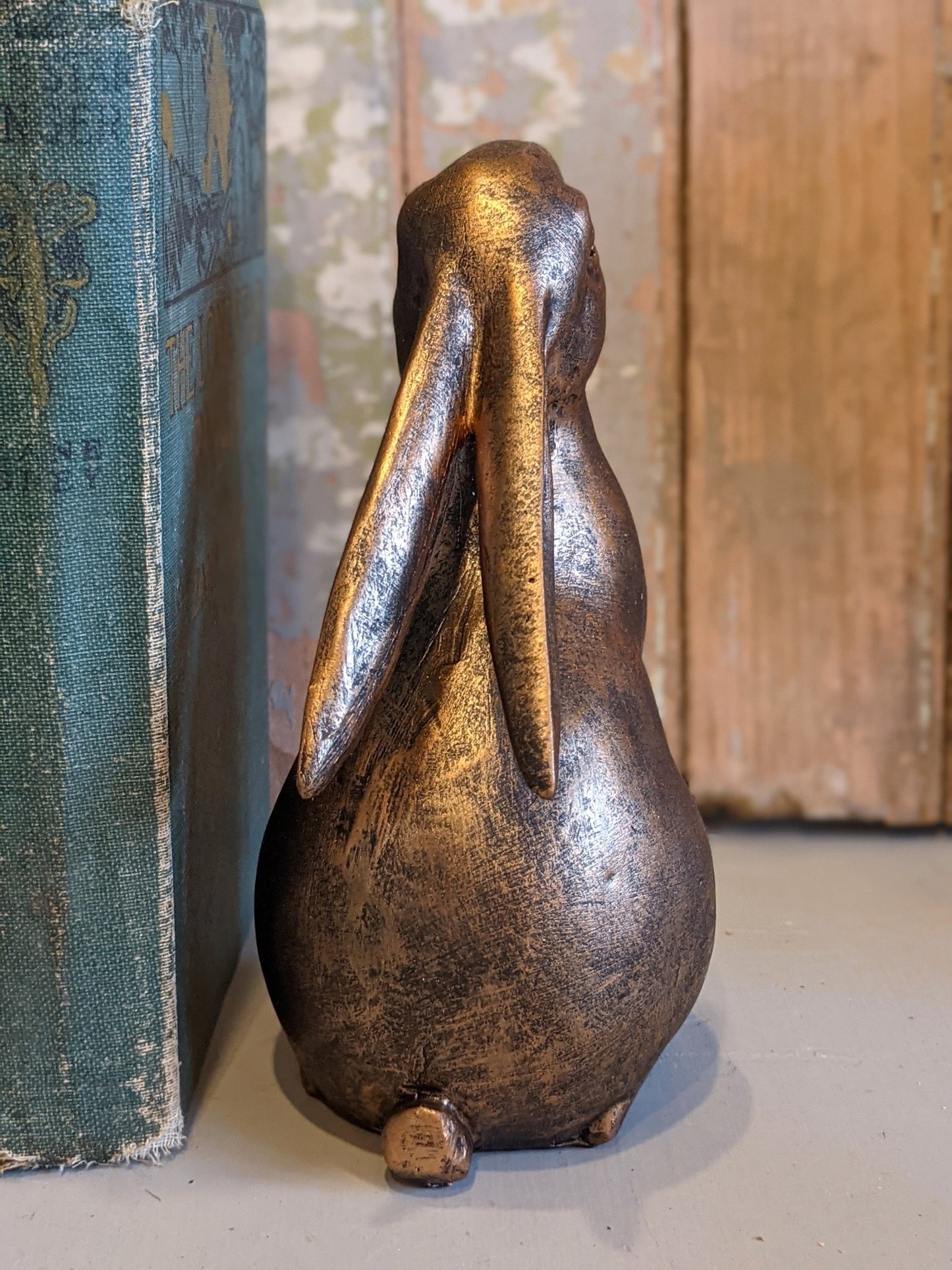 Pair of Springtime Bunny Bookends with Bronze Finish - Marmalade Mercantile